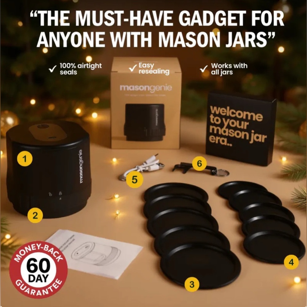 Mason Genie Vacuum Sealer Kit~New - Picture 10 of 15